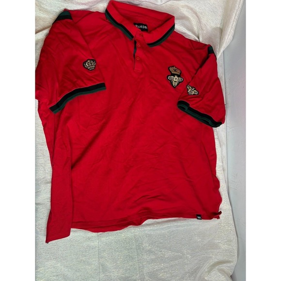 Makobi  red polo shirt size 5x cotton-95% - Picture 2 of 12